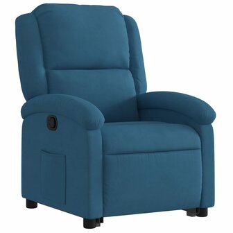 Sta-opstoel fluweel blauw 3