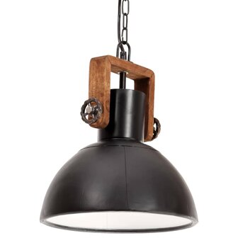 Hanglamp industrieel rond 25 W E27 30 cm zwart 2