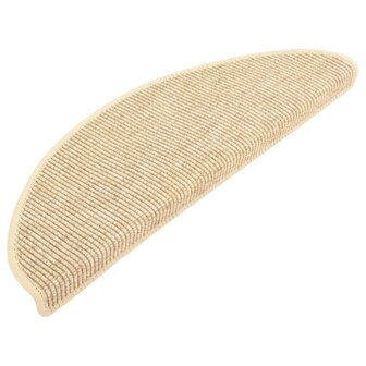 Trapmatten zelfklevend 15 st sisal-look 65x21x4 cm beige 2