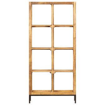 Boekenkast 80x25x175 cm massief mangohout 2