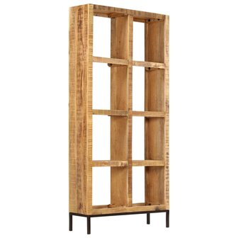 Boekenkast 80x25x175 cm massief mangohout 3