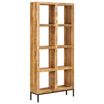 Boekenkast 80x25x175 cm massief mangohout 11