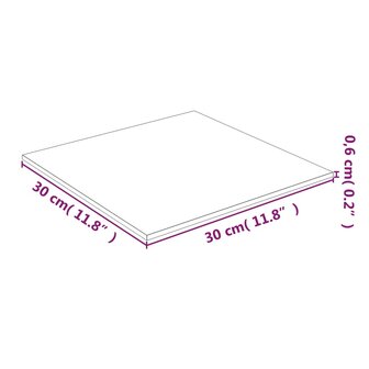 Tafelblad 30x30 cm gehard glas transparant 4