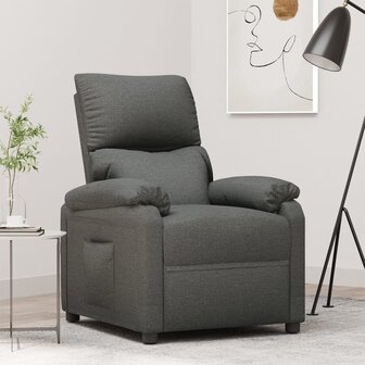 Fauteuil verstelbaar stof donkergrijs 1