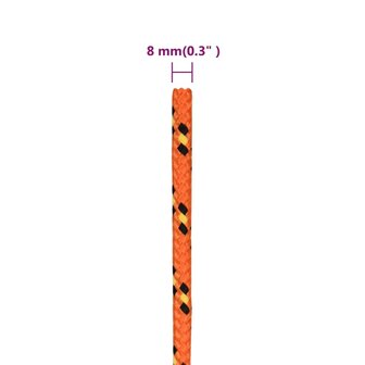 Boottouw 8 mm 25 m polypropyleen oranje 6