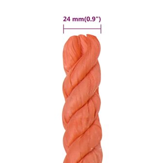 Werktouw 24 mm 50 m polypropeen oranje 6