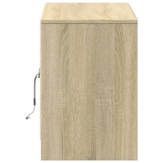 Tv-meubel met LED 100x34x50 cm bewerkt hout sonoma eikenkleurig 7