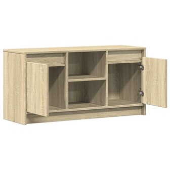 Tv-meubel met LED 100x34x50 cm bewerkt hout sonoma eikenkleurig 9