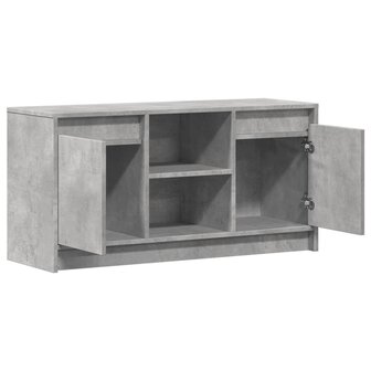 Tv-meubel met LED 100x34x50 cm bewerkt hout betongrijs 9