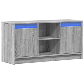 Tv-meubel met LED 100x34x50 cm bewerkt hout grijs sonoma eiken 3