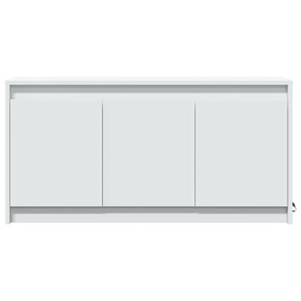 Tv-meubel met LED 100x34x50 cm bewerkt hout wit 6