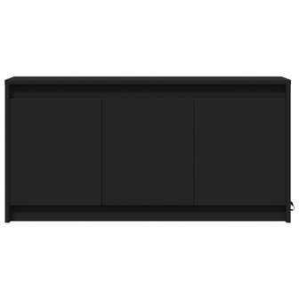 Tv-meubel met LED 100x34x50 cm bewerkt hout zwart 6