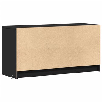 Tv-meubel met LED 100x34x50 cm bewerkt hout zwart 8