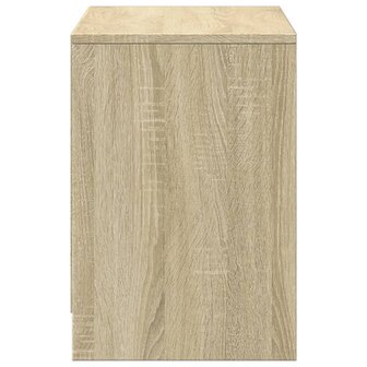 Tv-meubel met LED 100x34x50 cm bewerkt hout sonoma eikenkleurig 7