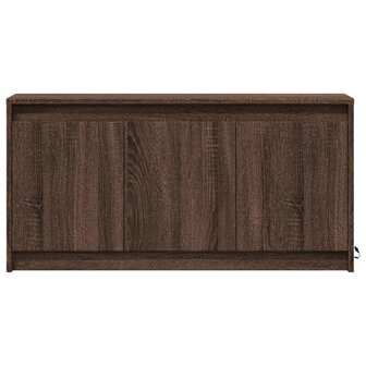 Tv-meubel met LED 100x34x50 cm bewerkt hout bruin eikenkleurig 6