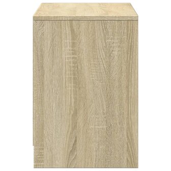 Tv-meubel met LED 100x34x50 cm bewerkt hout sonoma eikenkleurig 7