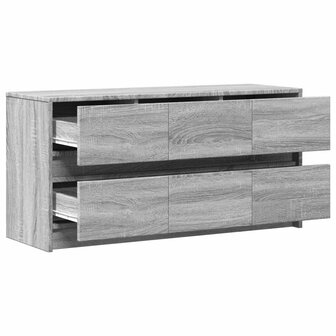 Tv-meubel met LED 100x34x50 cm bewerkt hout grijs sonoma eiken 9