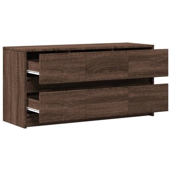 Tv-meubel met LED 100x34x50 cm bewerkt hout bruin eikenkleurig 9