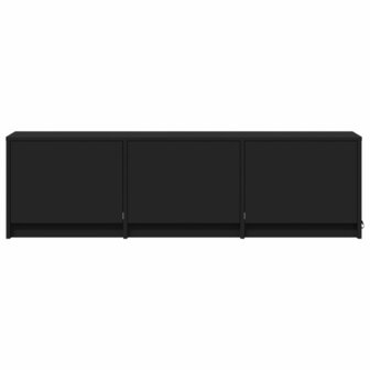 Tv-meubel met LED 140x34x40 cm bewerkt hout zwart 6