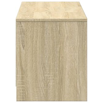 Tv-meubel met LED 140x34x40 cm bewerkt hout sonoma eikenkleurig 7