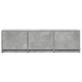 Tv-meubel met LED 140x34x40 cm bewerkt hout betongrijs 6