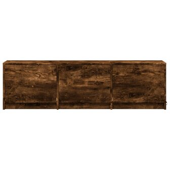 Tv-meubel met LED 140x34x40 cm bewerkt hout gerookt eikenkleur 6