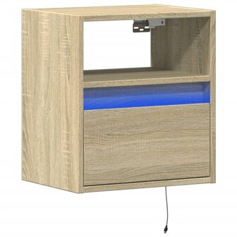 Tv-wandmeubel met LED-verlichting 41x31x45 cm sonoma eikenkleur 3