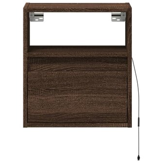 Tv-wandmeubel met LED-verlichting 41x31x45 cm bruin eikenkleur 6