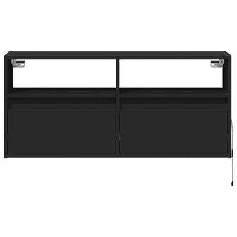 Tv-wandmeubel met LED-verlichting 100x31x45 cm zwart 6