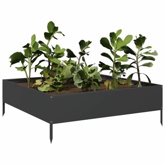 Plantenbak verhoogd 100x100x33,5 cm staal zwart 3