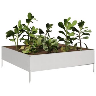 Plantenbak verhoogd 100x100x33,5 cm roestvrijstaal 3