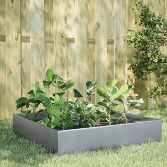 Plantenbak verhoogd 100x100x33,5 cm gegalvaniseerd staal 1