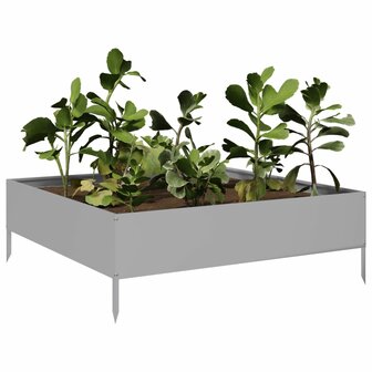 Plantenbak verhoogd 100x100x33,5 cm gegalvaniseerd staal 3