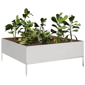 Plantenbak verhoogd 100x100x25 cm roestvrijstaal 3