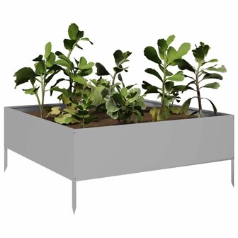 Plantenbak verhoogd 100x100x25 cm gegalvaniseerd staal 3