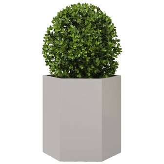 Plantenbakken 2 st zeshoek 46x40x45 cm roestvrijstaal 5