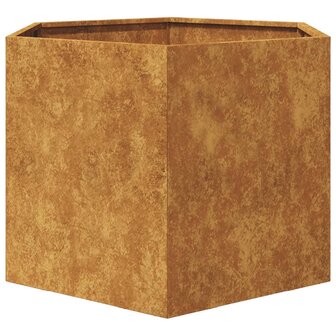 Plantenbak zeshoek 69x60x45 cm cortenstaal 6