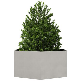 Plantenbak zeshoek 104x90x45 cm roestvrijstaal 3