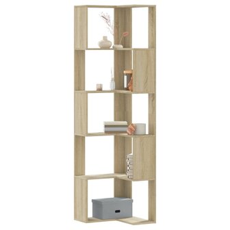 Boekenkast 5-laags hoek 50x50x179 cm bewerkt hout sonoma eiken 1