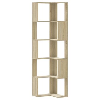 Boekenkast 5-laags hoek 50x50x179 cm bewerkt hout sonoma eiken 2