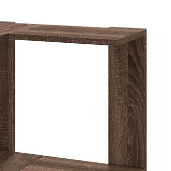 Boekenkast 5-laags hoek 50x50x179 cm bewerkt hout bruin eiken 7