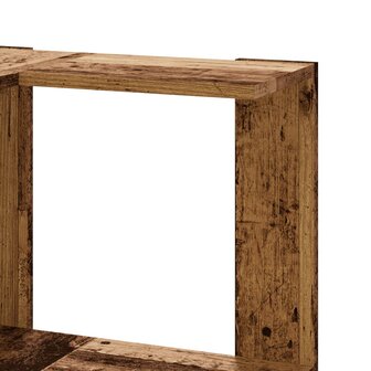 Boekenkast 5-laags hoek 50x50x179 cm bewerkt hout oud houtkleur 7