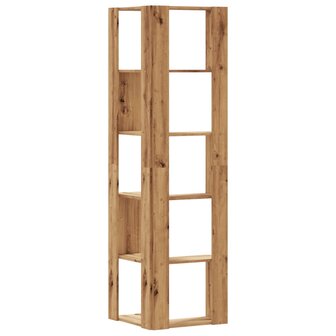 Boekenkast 5-laags hoek 50x50x179 cm hout artisanaal eikenkleur 6