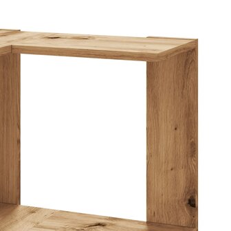 Boekenkast 5-laags hoek 50x50x179 cm hout artisanaal eikenkleur 7