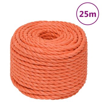 Werktouw 12 mm 25 m polypropeen oranje 1