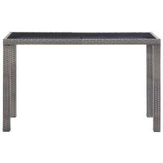 Tuintafel 123x60x74 cm poly rattan antraciet 2