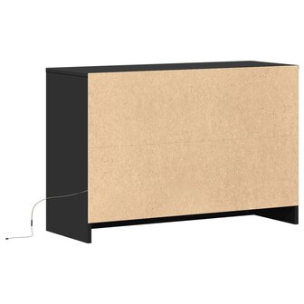 Tv-meubel met LED 91x34x61 cm bewerkt hout zwart 8