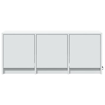 Tv-meubel met LED 97x34x40 cm bewerkt hout wit 6