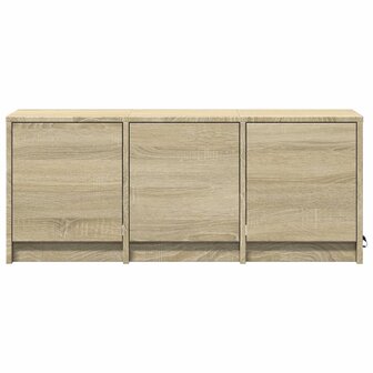 Tv-meubel met LED 97x34x40 cm bewerkt hout sonoma eikenkleurig 6