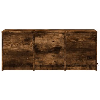 Tv-meubel met LED 97x34x40 cm bewerkt hout gerookt eikenkleur 6